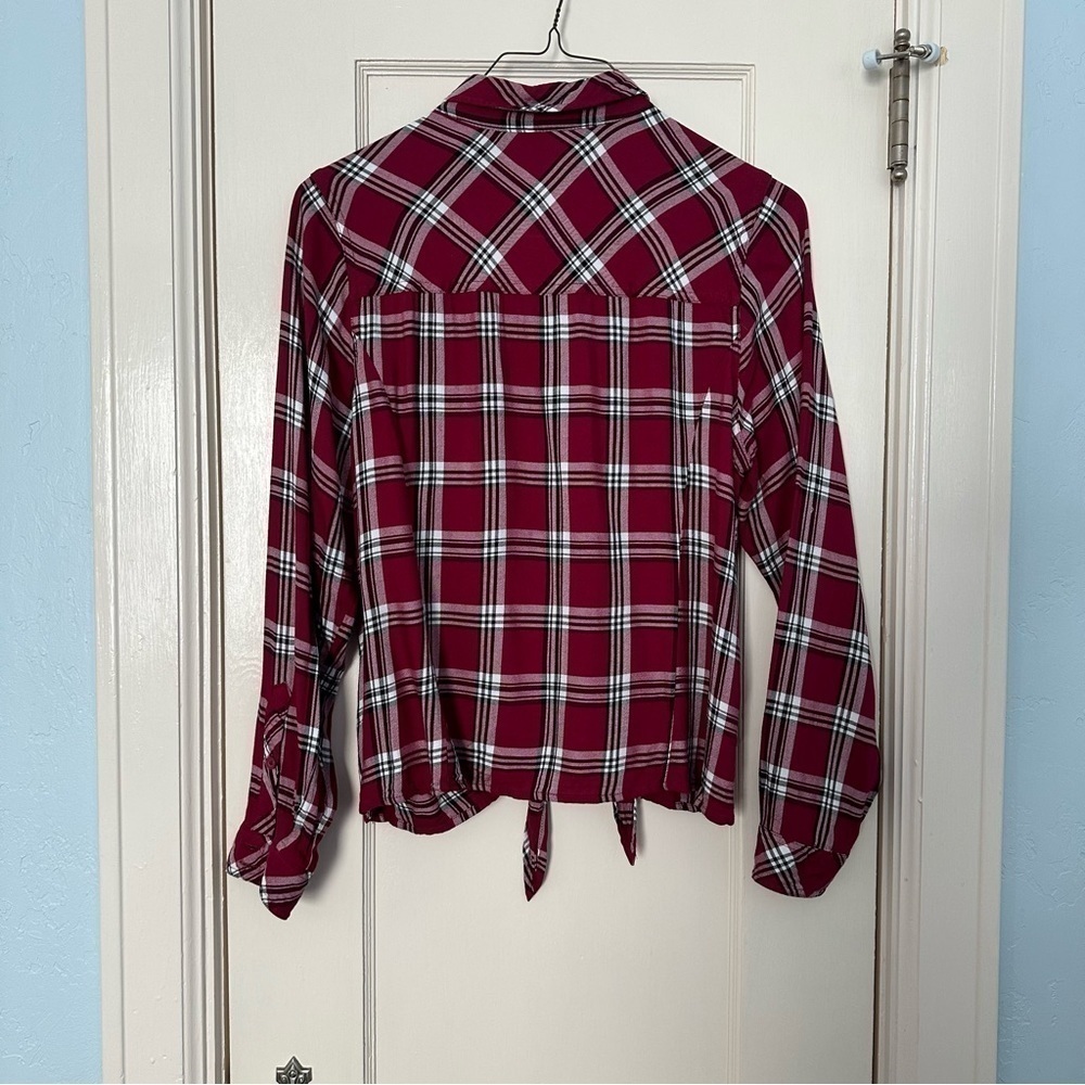 Torrid Plaid Taylor Red & White Top 1X - Picture 4 of 11